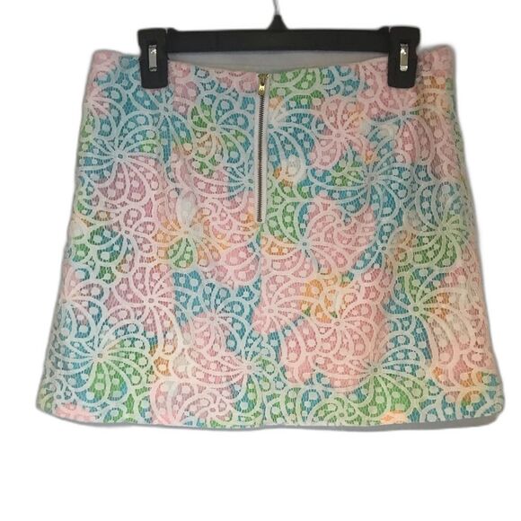 Lilly Pulitzer Tate Mini Skirt Women's Size Small Sailsbury Resort Lace Overlay - Picture 10 of 10